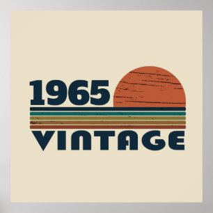 Personalisiert sechzig Vintagen Geburtstagsgeschen Poster