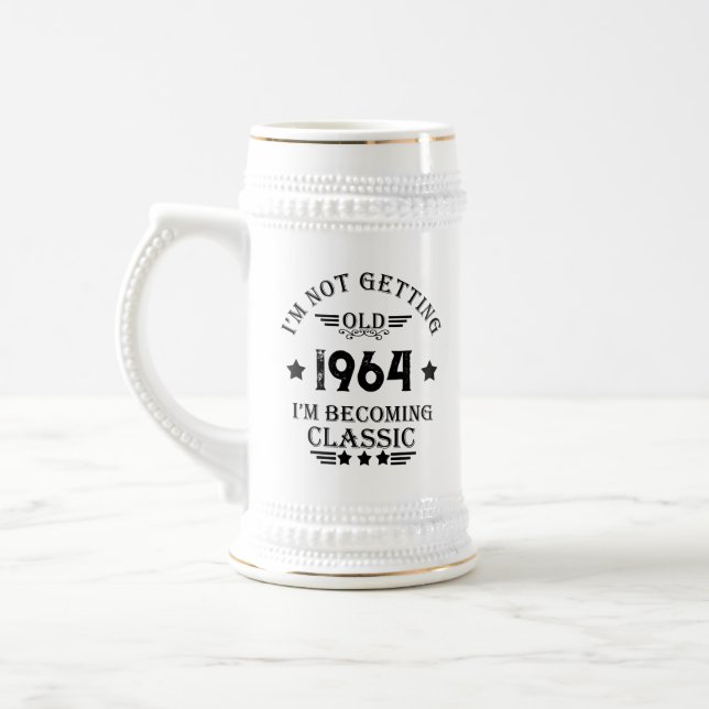 Personalisiert sechzigste Vintage 60. Geburtstagsp Bierglas (Links)