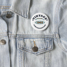 Personalisiert sechzigste Vintage 60. Geburtstagsp Button