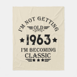 Personalisiert sechzigste Vintage 60. Geburtstagsp Fleecedecke