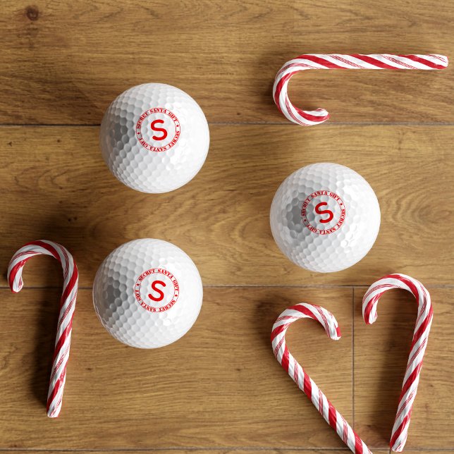 Personalisiert Secret Santa Mit Monogramm Golf Bal Golfball (Perfect for your annual Secret Santa Gift Exchange. Just add an initial (or remove to have none))