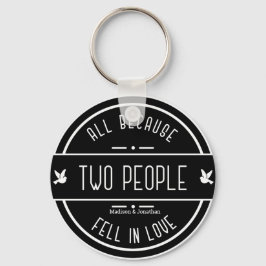 Personalisiert Sentimental Wedle Couple Schlüssela Schlüsselanhänger
