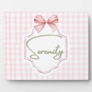 Personalisiert Serenity Baby Girl Kinderzimmer Bow Fotoplatte
