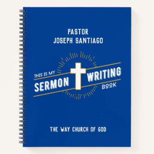 Personalisiert sermon Writing Notebook Notizbuch