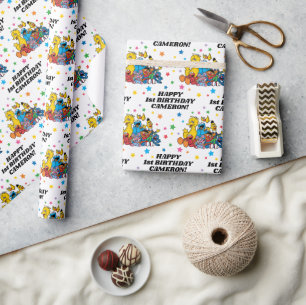 Personalisiert Sesame Street Pals Birthday Geschenkpapier