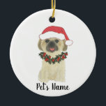 Personalisiert Shih Tsu (Blonde Tan Golden) Keramik Ornament<br><div class="desc">Machen Sie die schöne Liste in diesem Jahr mit einem Ornament Ihrer Lieblings-shih tzu elf!</div>