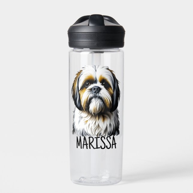 Personalisiert Shih Tzu | Mama von Hunden Trinkflasche (Vorderseite)