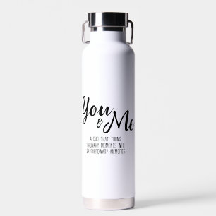 Personalisiert Sie und ich Trinkflasche