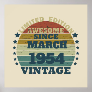 Personalisiert siebzig Vintagen 70. Geburtstag Poster