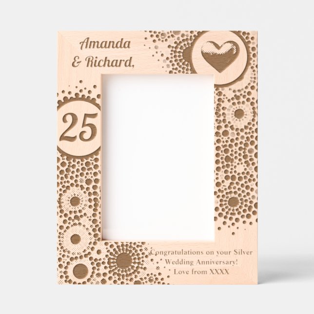 Personalisiert Silver Jubilee Geätzte Rahmen (Vorderseite)