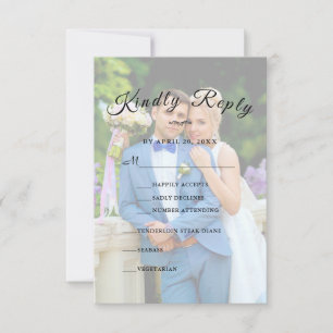Personalisiert Simple Elegant GV Script UAWG RSVP Karte