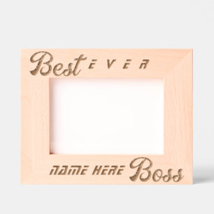 Personalisiert Simple Modern Best Boss Geätzte Rahmen