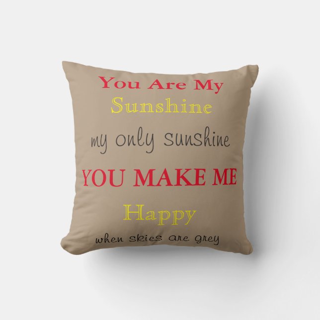 Personalisiert sind Sie meine Sonnenschein Kissen (Vorderseite)
