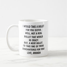 Personalisiert Sister Gips Funny Sister Gift Siste Kaffeetasse