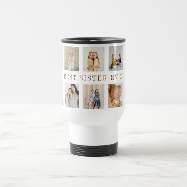 Personalisiert Sisters Travel Mug | Benutzerdefini Reisebecher (Mittel)