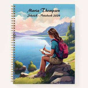 Personalisiert Sketch - Reisen - Notebook - Tagebu Notizbuch