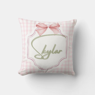 Personalisiert Skylar Baby Girl Kinderzimmer Bow&G Kissen
