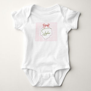 Personalisiert Skylar Baby Girl Kinderzimmer Bow&G Strampler