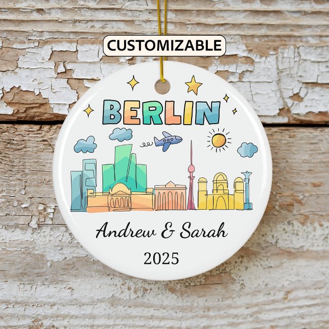 Personalisiert Skyline Berlin Ornament, Deutschlan Keramik Ornament (Von Creator hochgeladen)