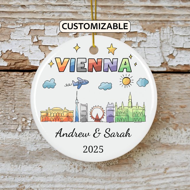 Personalisiert Skyline Vienna Ornament, Österreich Keramik Ornament (Von Creator hochgeladen)