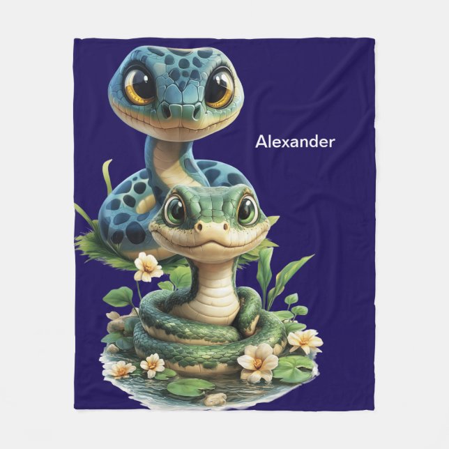 Personalisiert Snake Fleece Blanket (Vorderseite)