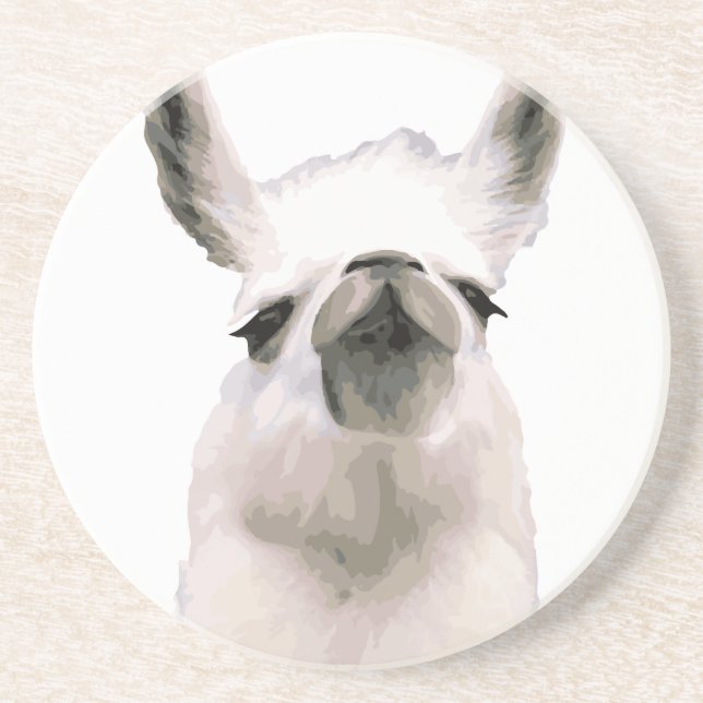 Personalisiert Snooty Snobby Llama Getränkeuntersetzer (Vorne)