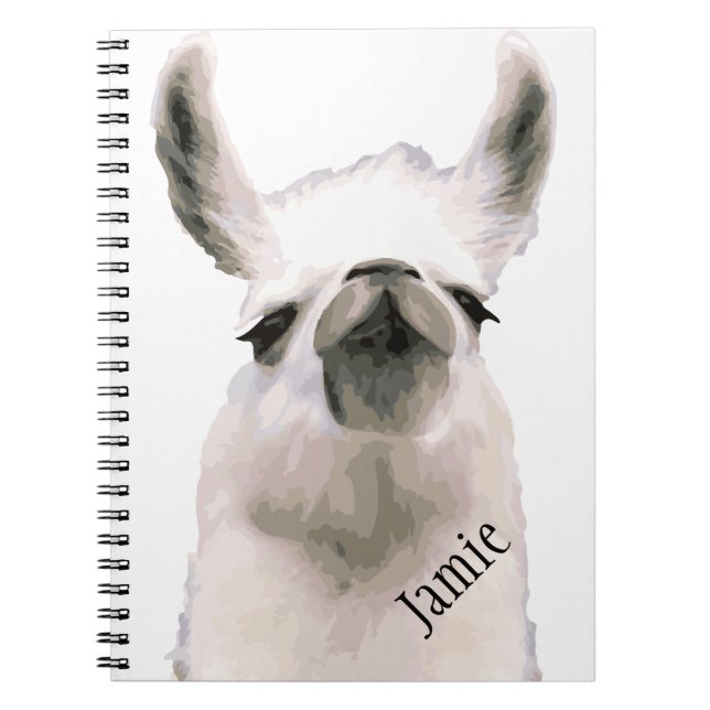 Personalisiert Snooty Snobby Llama Notizblock (Vorderseite)