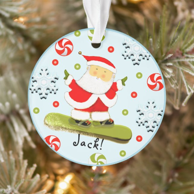 Personalisiert Snowboarden Weihnachten sammeln Ornament (Baum)