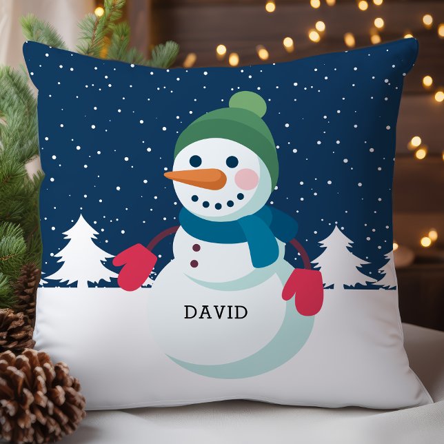 Personalisiert Snowman Boy Weihnachten Kissen (Von Creator hochgeladen)