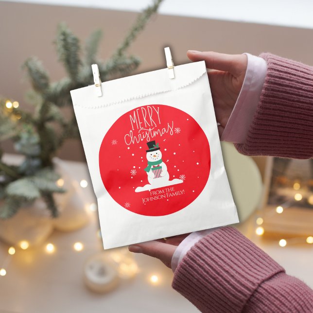 Personalisiert Snowman Christmas Fevor Bags Geschenktütchen (Von Creator hochgeladen)