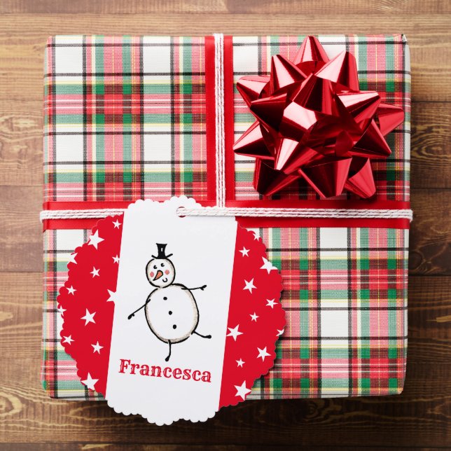 Personalisiert Snowman Weihnachten Ornament Karte (Insitu (Geschenk))