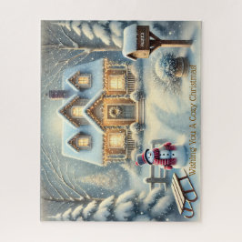 Personalisiert Snowy Christmas Hütte Mailbox