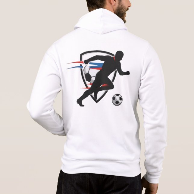 Personalisiert Soccer Hoodie | Minimalistischer Fu (Rückseite)