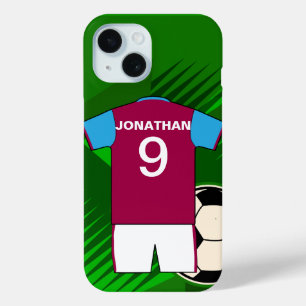 Personalisiert Soccer Jersey Claret und Blue Case-Mate iPhone Hülle