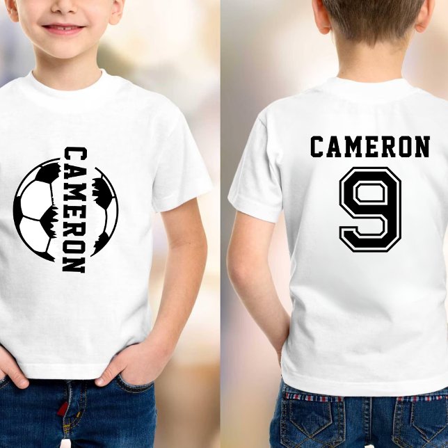 Personalisiert Soccername Fußball-Mama-Team Geburt T-Shirt (Von Creator hochgeladen)