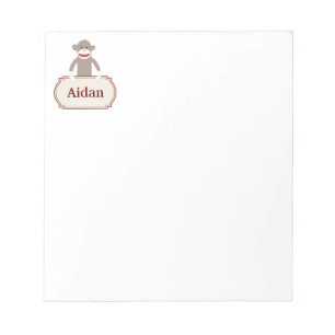 Personalisiert Sock Monkey Memo Notepad Notizblock