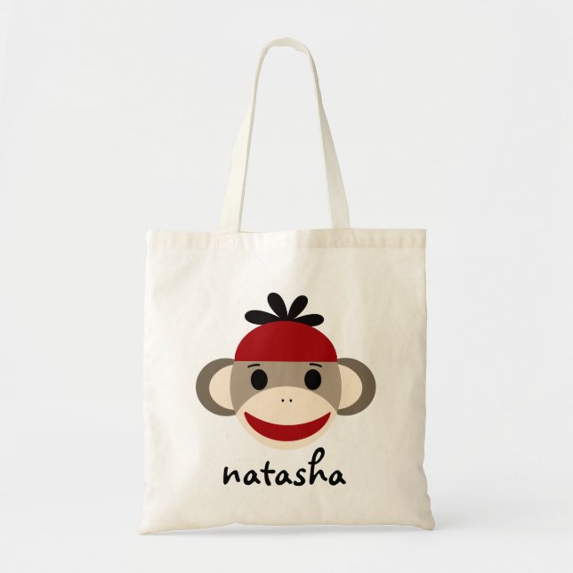 Personalisiert Sockeln-Affen-Bookbag Tragetasche (Vorne)