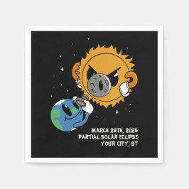 Personalisiert Solar Eclipse 2025 FotoTram Serviette