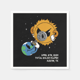 Personalisiert Solar Eclipse 2025 FotoTram Serviette
