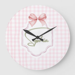 Personalisiert Sophia Baby Girl Kinderzimmer Bow&G Große Wanduhr