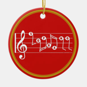 Personalisiert Sopranistin Musical Keramik Ornament