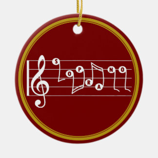 Personalisiert Sopranistin Musical Keramik Ornament