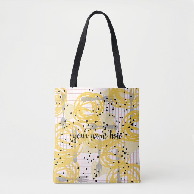 Personalisiert Spaghetti Tote Bag Tasche (Vorderseite)