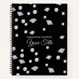 Personalisiert Sparkle Diamonds Notizbuch