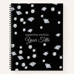 Personalisiert Sparkle Diamonds Notizbuch