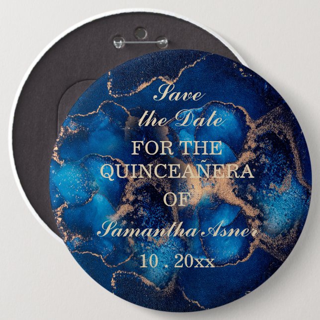 Personalisiert Speichern Sie die Datumsmagnete für Button (Vorne & Hinten)