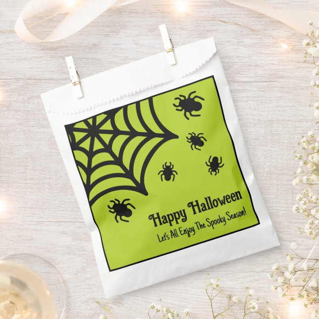 Personalisiert Spiderweb Halloween Geschenktütchen (Ausgeschnitten)