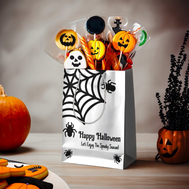 Personalisiert Spiderweb Halloween Mittlere Geschenktüte (Von Creator hochgeladen)