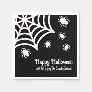 Personalisiert Spiderweb Halloween Serviette