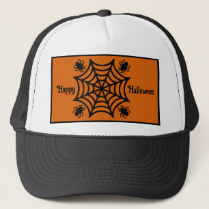 Personalisiert Spiderweb Halloween Truckerkappe